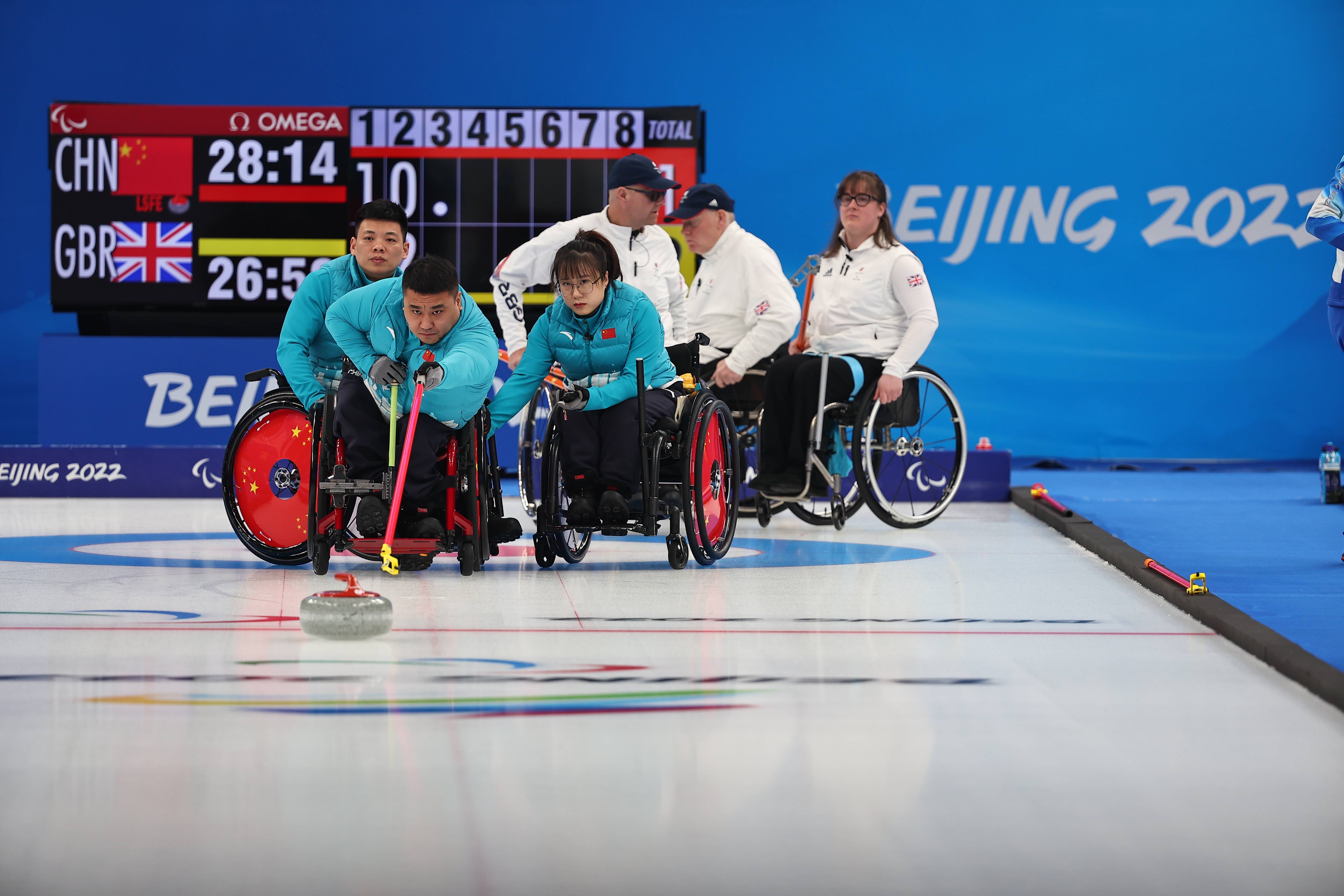 轮椅|中国轮椅冰壶队七连胜！