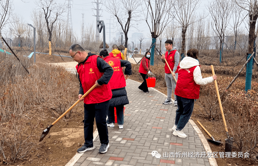 积极参与植树造林携手共建绿色家园—忻州经济开发区组织开展义务植...