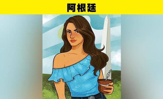 长发10个不同国家的插画师绘制的漂亮女孩，你最喜欢哪一个？