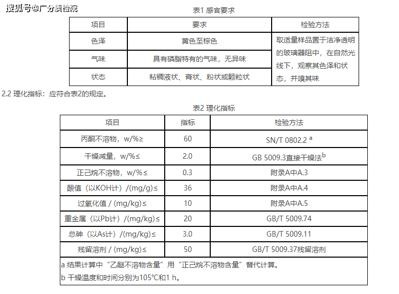 gb284012012食品添加劑檢測磷脂檢測