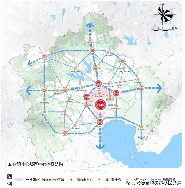 龙珠体育app：收藏！合肥最新至2035年城市规划图公布一核四心九副建国家中心城市！(图3)