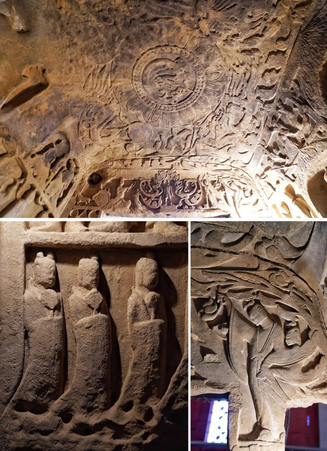 图源/望云沙安塞大佛寺现存6个洞窟,根据石刻的风格,其年代当为北魏