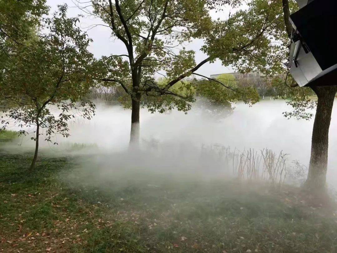 【善瑞雾森】绍兴公园水系安装雾森效果实拍!_湖泊_系统_湖面