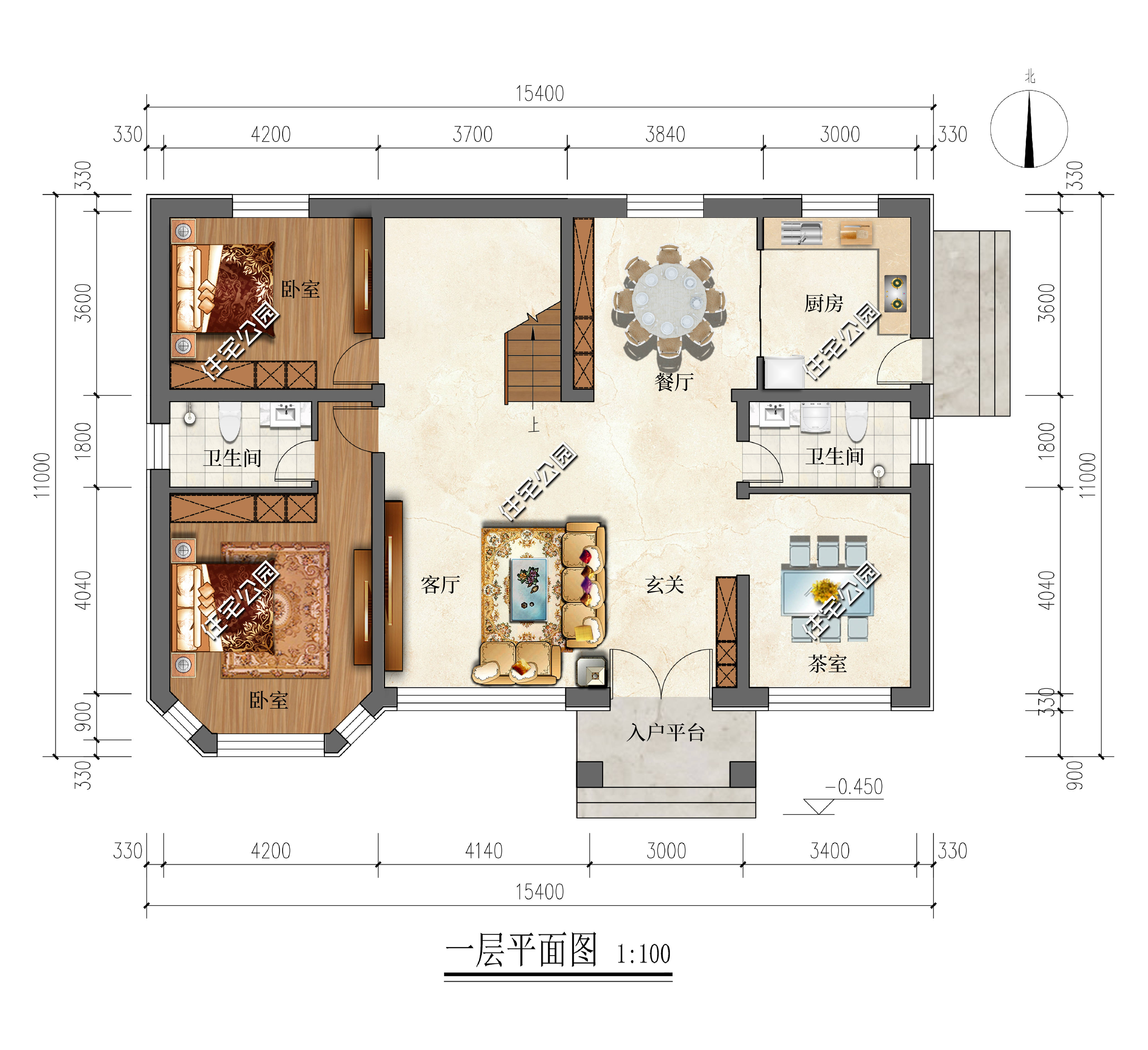 15×11米二层简欧,农村住房就该这样建_黄先生_设计_卧室