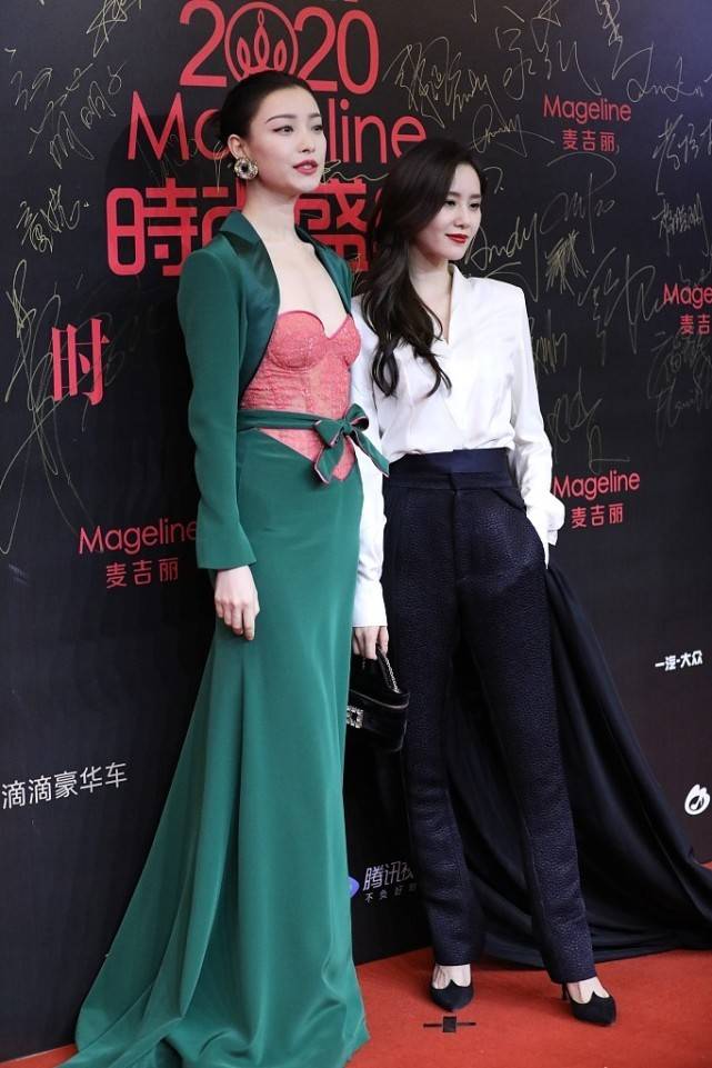魅力 刘诗诗和倪妮同框比美，穿裤裙优雅干练，却被5cm身高差拉低分数