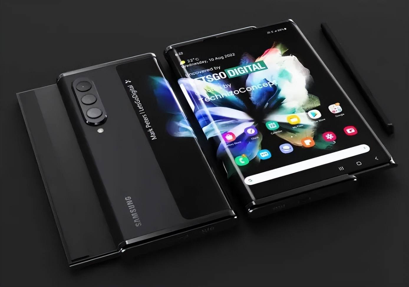 原创三星的意外产品全球首款卷轴屏手机或与fold4flip4一同亮相