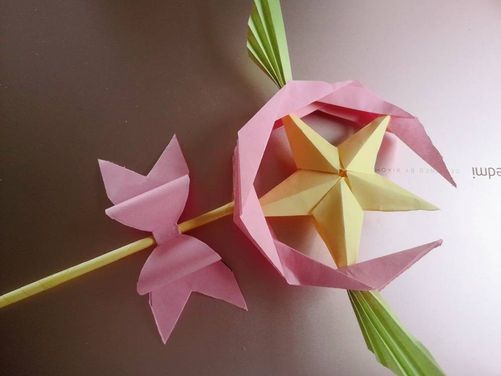 手工大全:教你做百变小樱魔法棒,附折纸教程(下)
