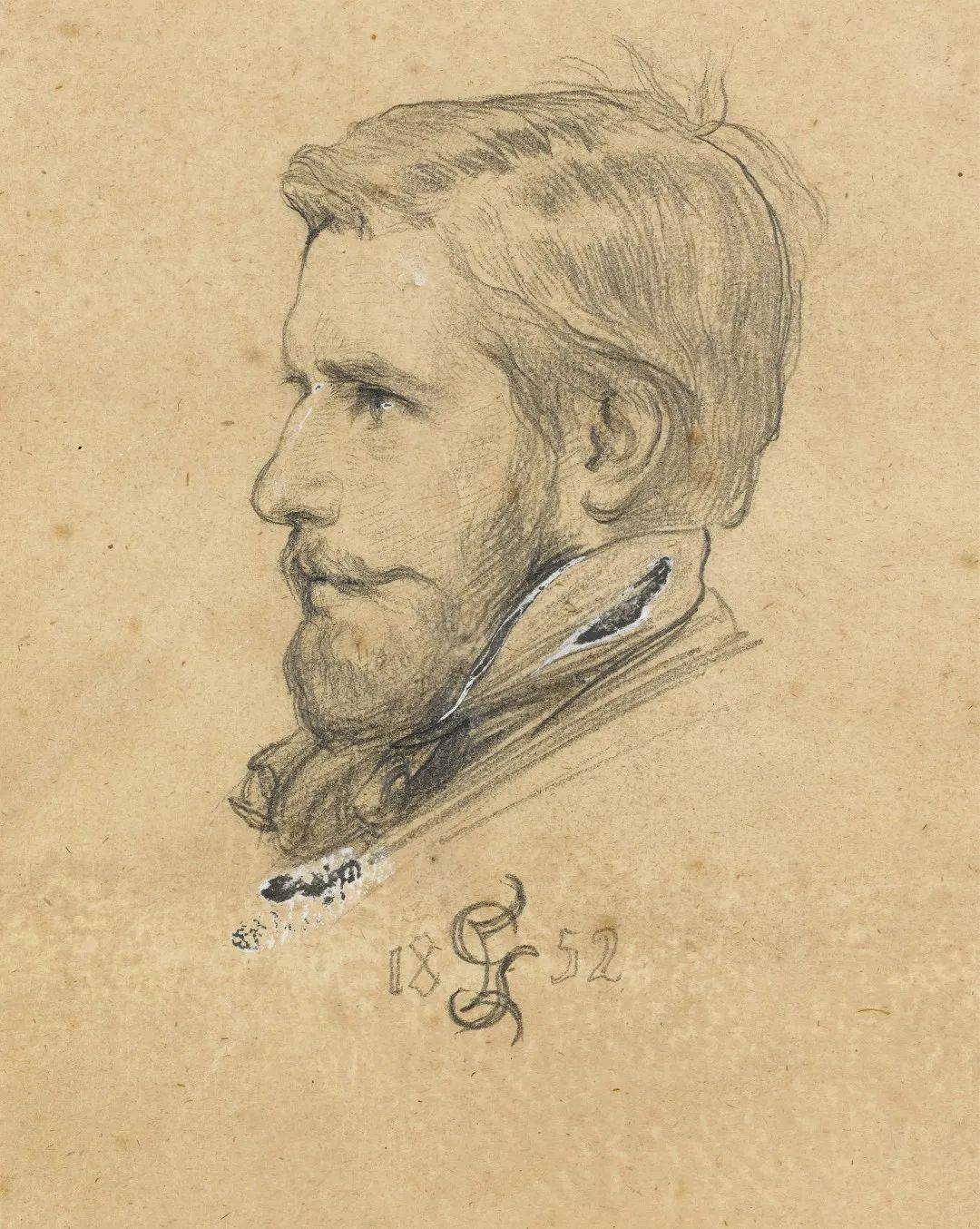 大师作品分享唯美主义画派弗雷德里克莱顿的素描作品