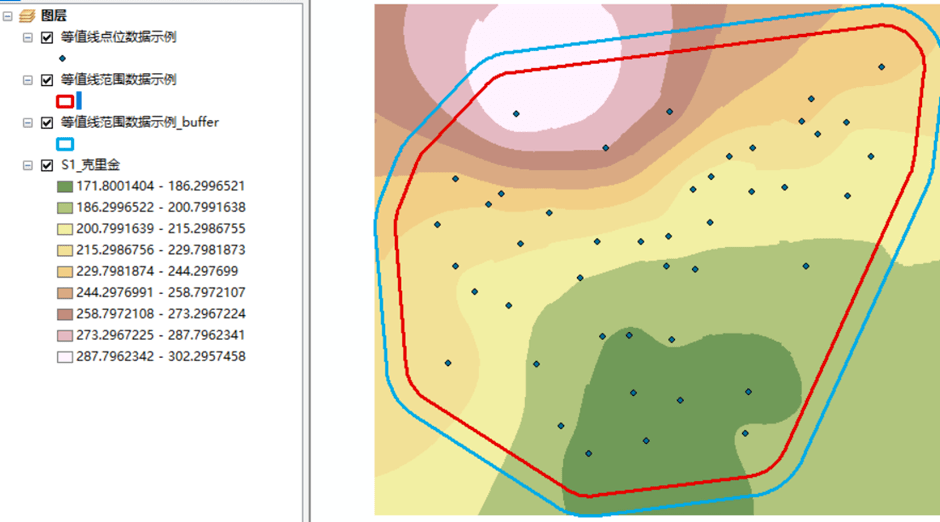 arcgis等值线图绘制图片