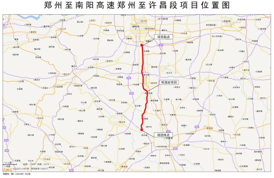 郑州到南阳高速路线图图片