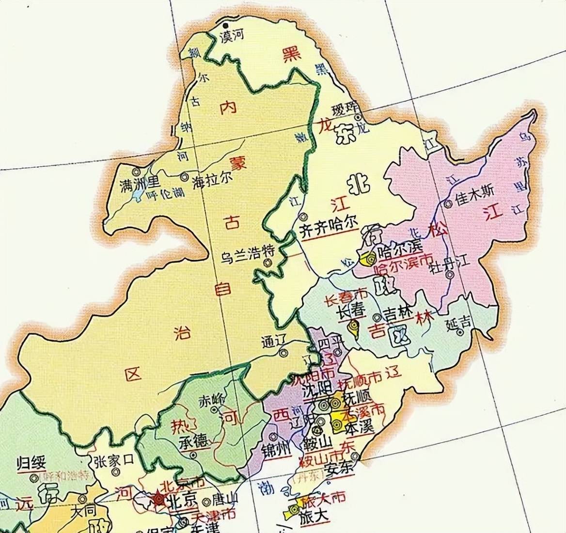 东北的区划变动辽宁和黑龙江的20个县为何划入吉林省