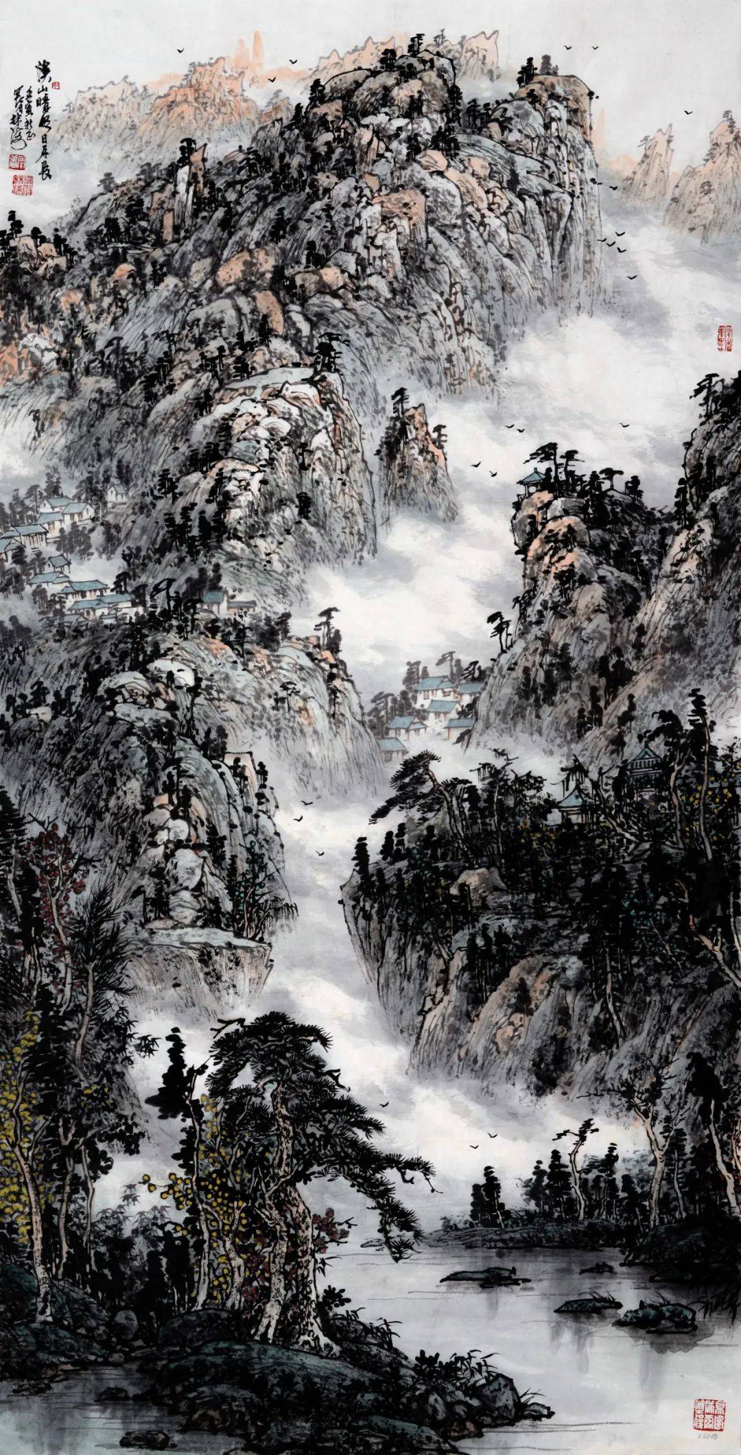 融古出新问道烟云著名画家田林海山水画鉴赏