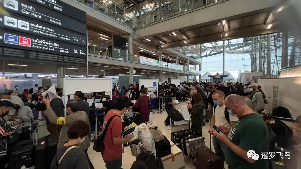 曼谷国际机场重回繁忙景象，泰国取消登机前PCR后，旅客翻倍