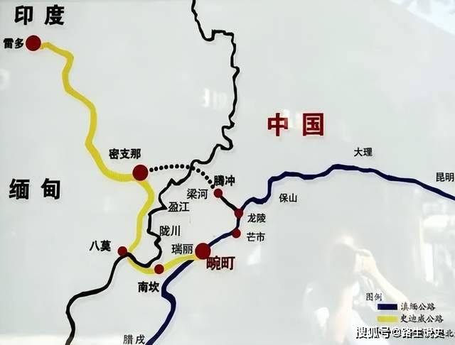 中印公路线路图图片