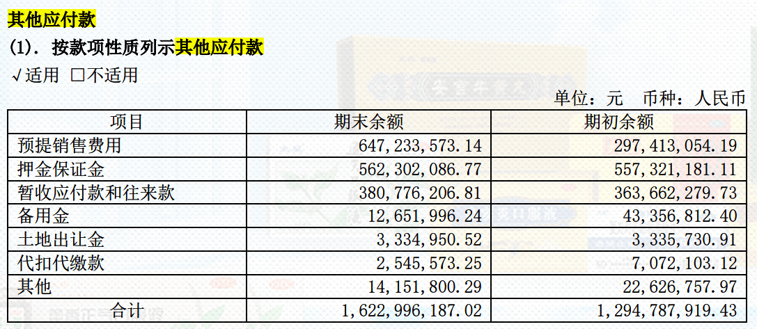 限额以上批发和零售业企业财务状况表中的应付
