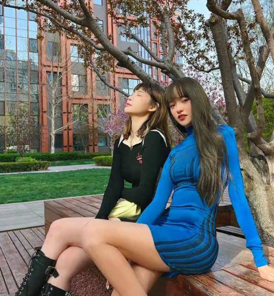 网红痞幼与陈意礼比腿长两人腿部粗细差距明显网友自取其辱