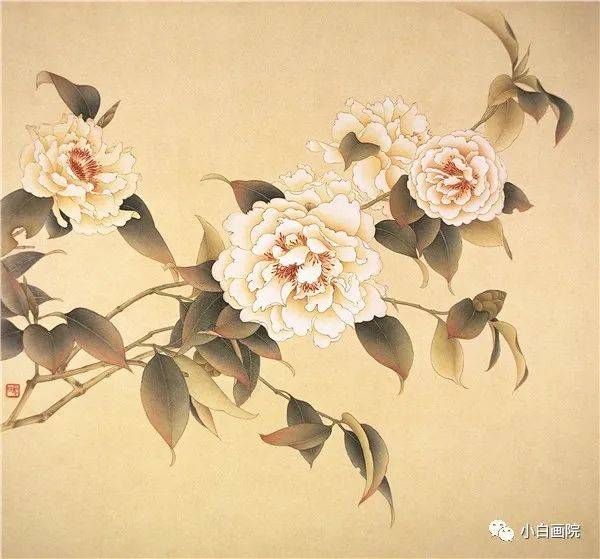李长白父子工笔茶花作品欣赏小白写意茶花作品欣赏茶花红色的绚丽