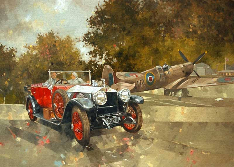 petermiller英国水彩画家老爷车系列