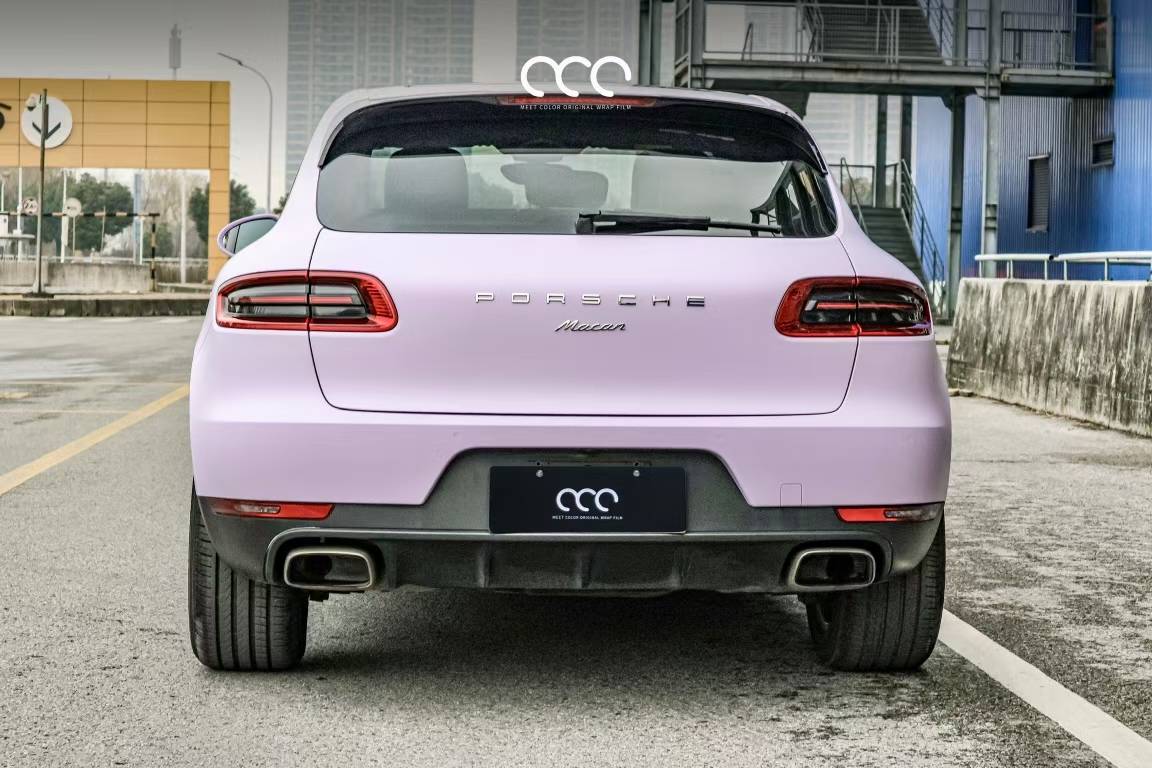 保时捷macan漫彩改色膜pet轻芋紫