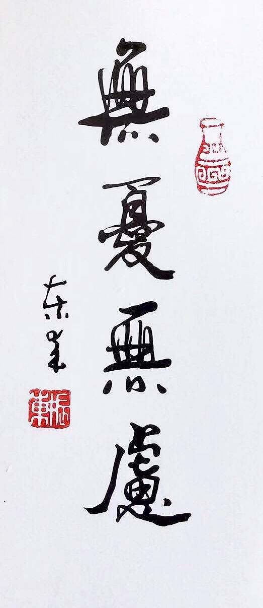 崔振东名家手写书法真迹定制装饰挂画办公客厅字茶室无忧无虑