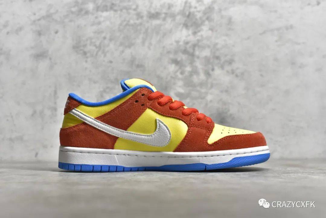 耐克巴特辛普森联名 nike sb dunk low bart simpson 黄橙蓝低帮板鞋
