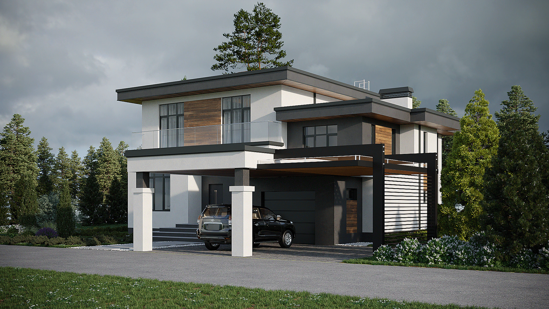 重庆农村自建房新方案灰色系现代风格自建别墅设计案例分享