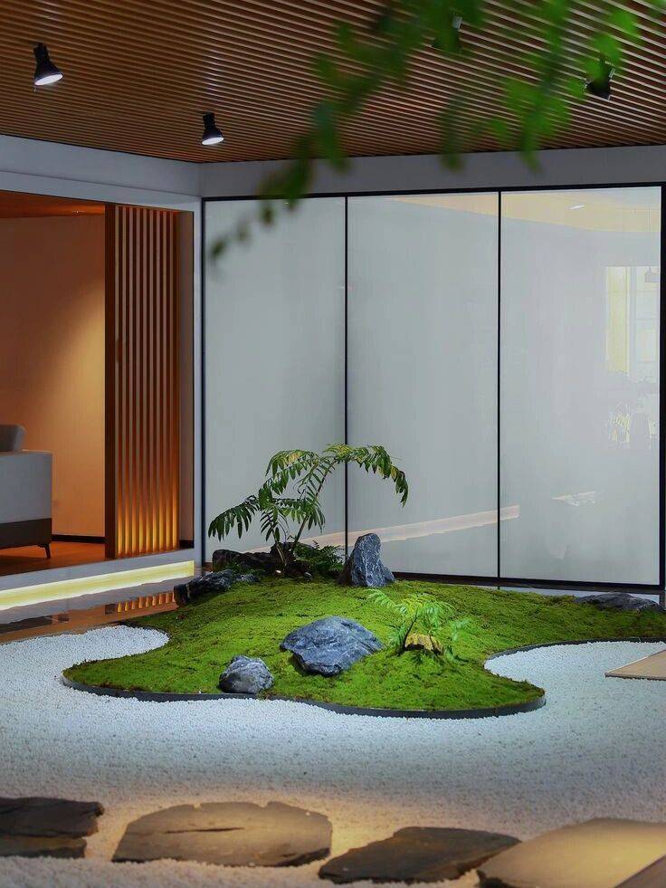 禅意日式私家花园设计效果图施工实景图欣赏