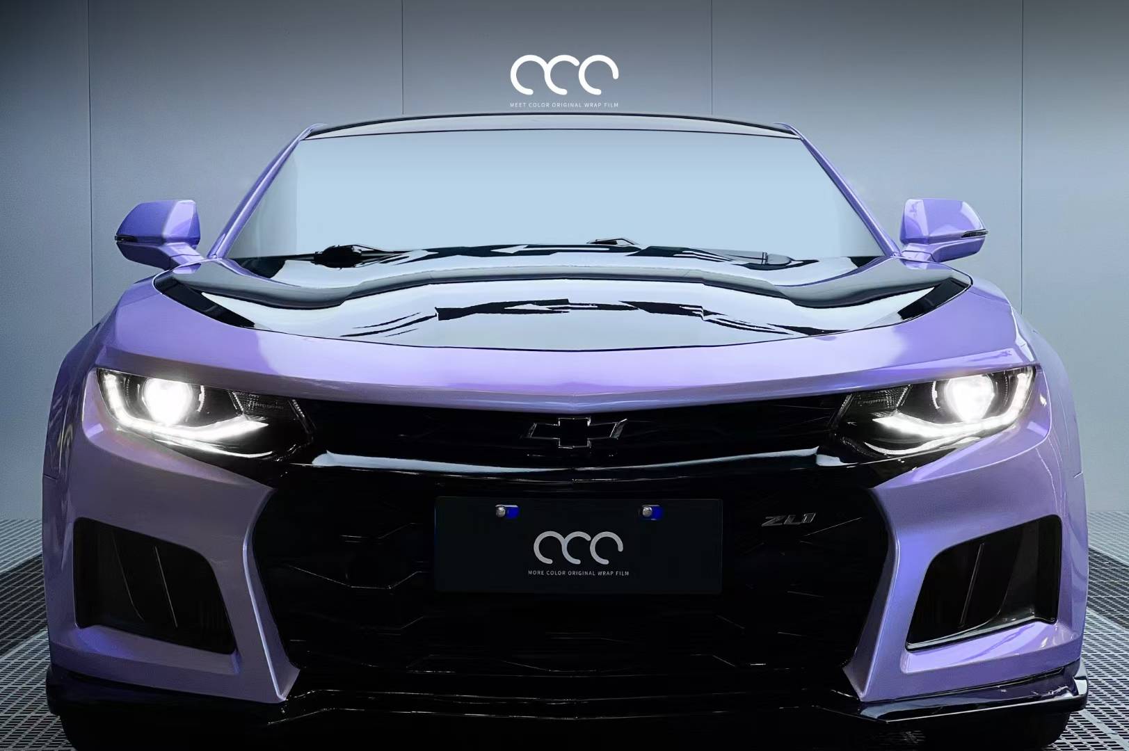 雪佛兰·科迈罗 漫彩改色膜pet 渐变亮面银幻紫_搜狐汽车_搜狐网