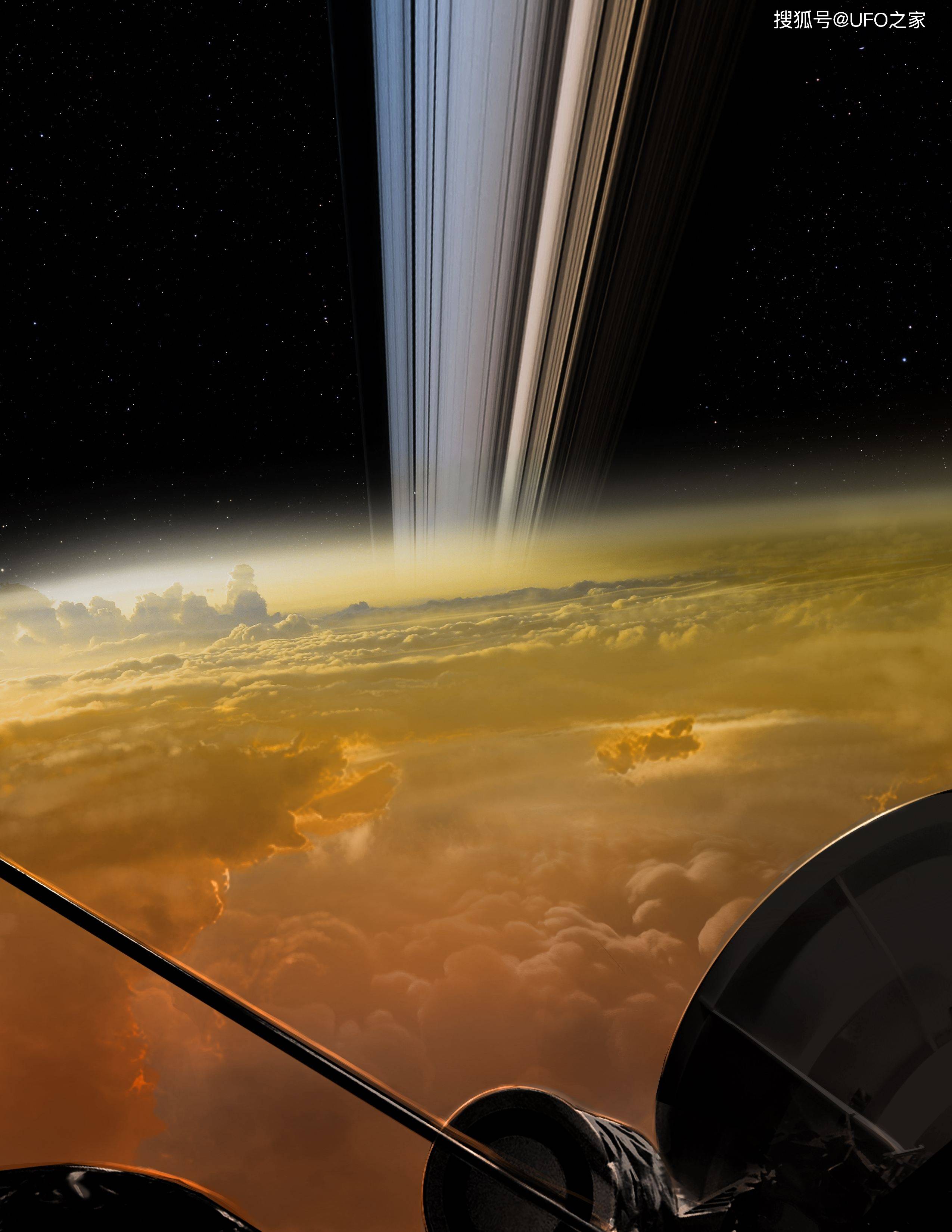 连续观测土星20年卡西尼号传回照片显示土星环内有飞碟