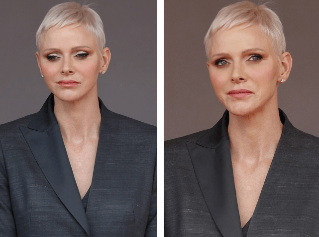 原创摩纳哥王妃时隔一年半终于复出超短发配灰西装好美瘦得脱相了