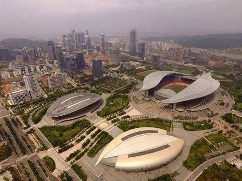 原创广西一独特体育馆外形俯瞰像大鲍鱼设计新颖让人过目不忘