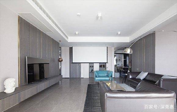 原创漂亮的现代风格装修金属灰配色高级感十足电视背景墙真大气