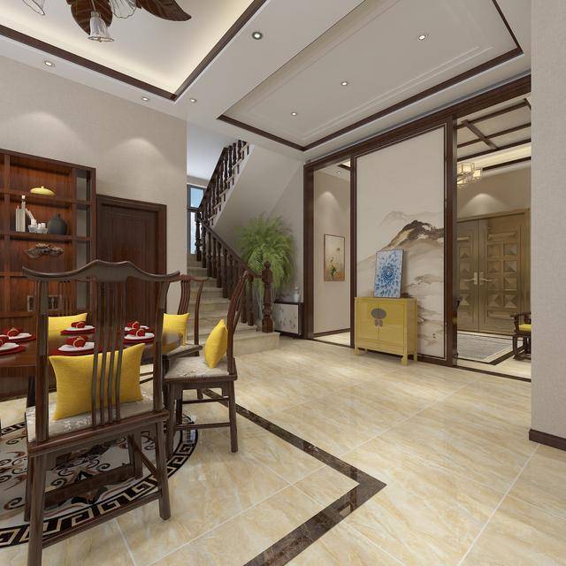 原创装修案例丨300新中式风格自建房也能设计出这种感觉