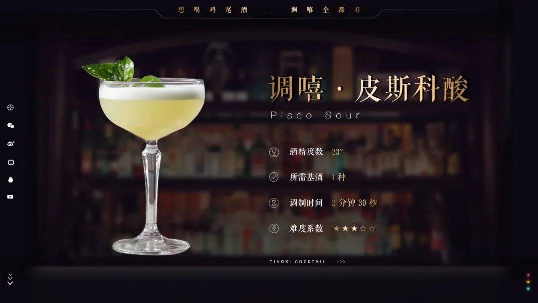 调嘻鸡尾酒之皮斯科酸