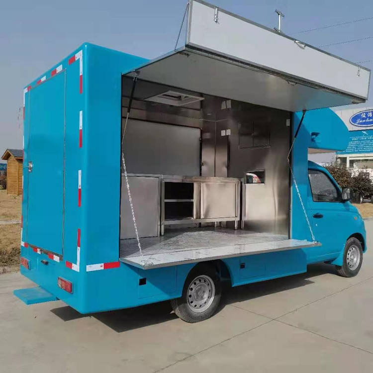 厢(不锈钢边框)流动售货车安装有货柜(货柜长度根据车厢厢内长度核定