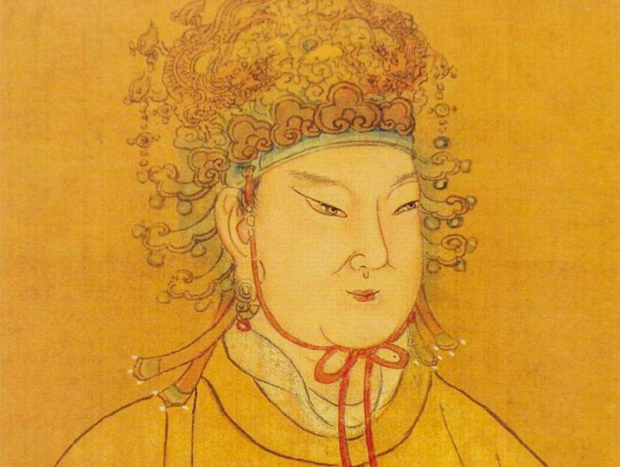 武则天画像公元683年,太子李显继位,因为他口出狂言,说将天下送给自己