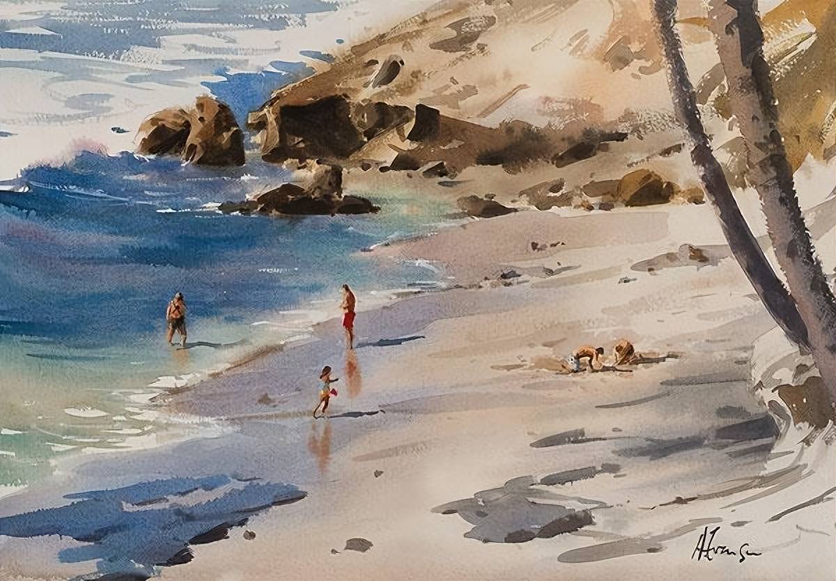 andy evansen(安迪)的水彩作品简约,明快,大气,非常有味道_美国_国际