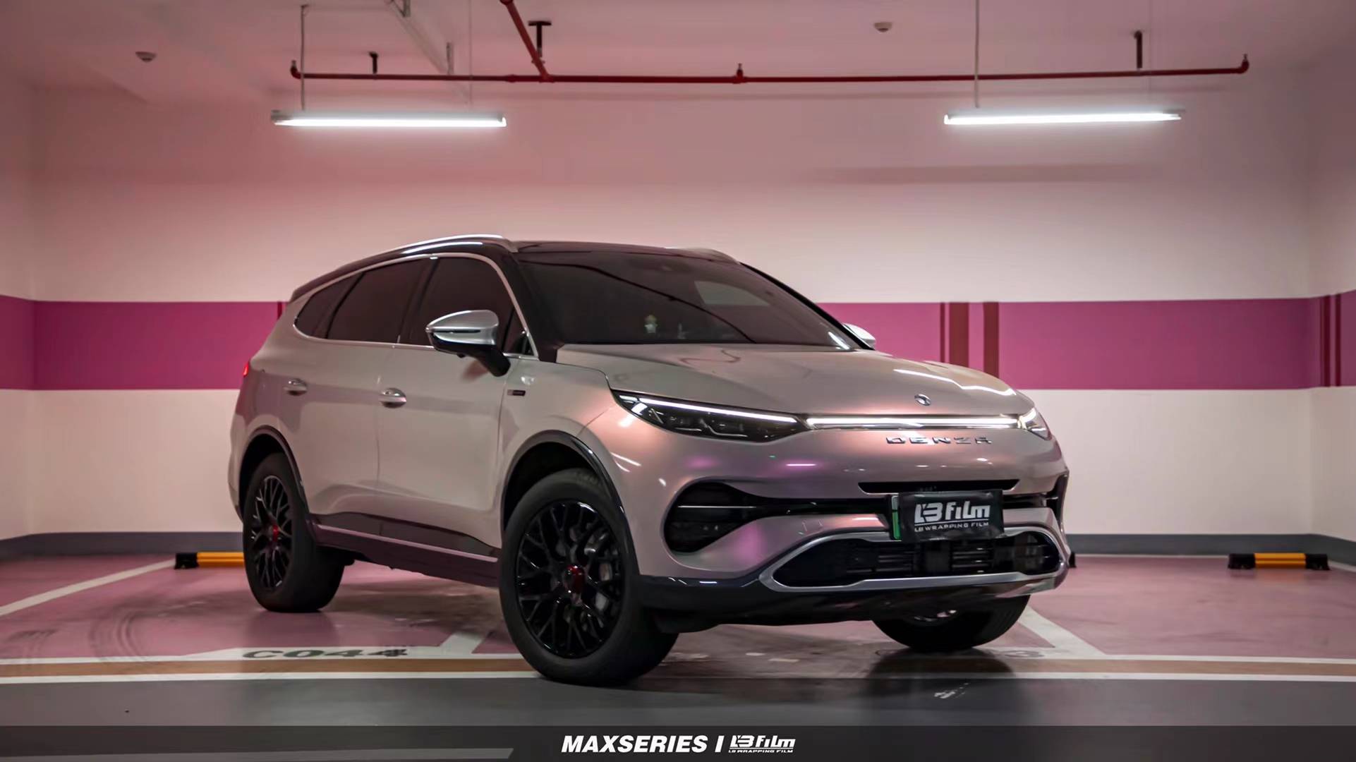 腾势xlbfilm改色膜钻石梦幻火山灰