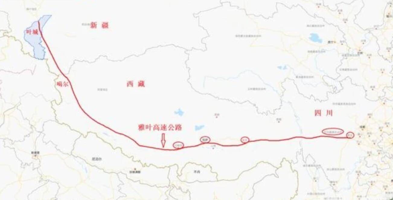 雅叶高速线路图图片