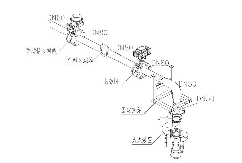 固定式消防水炮安装图图片