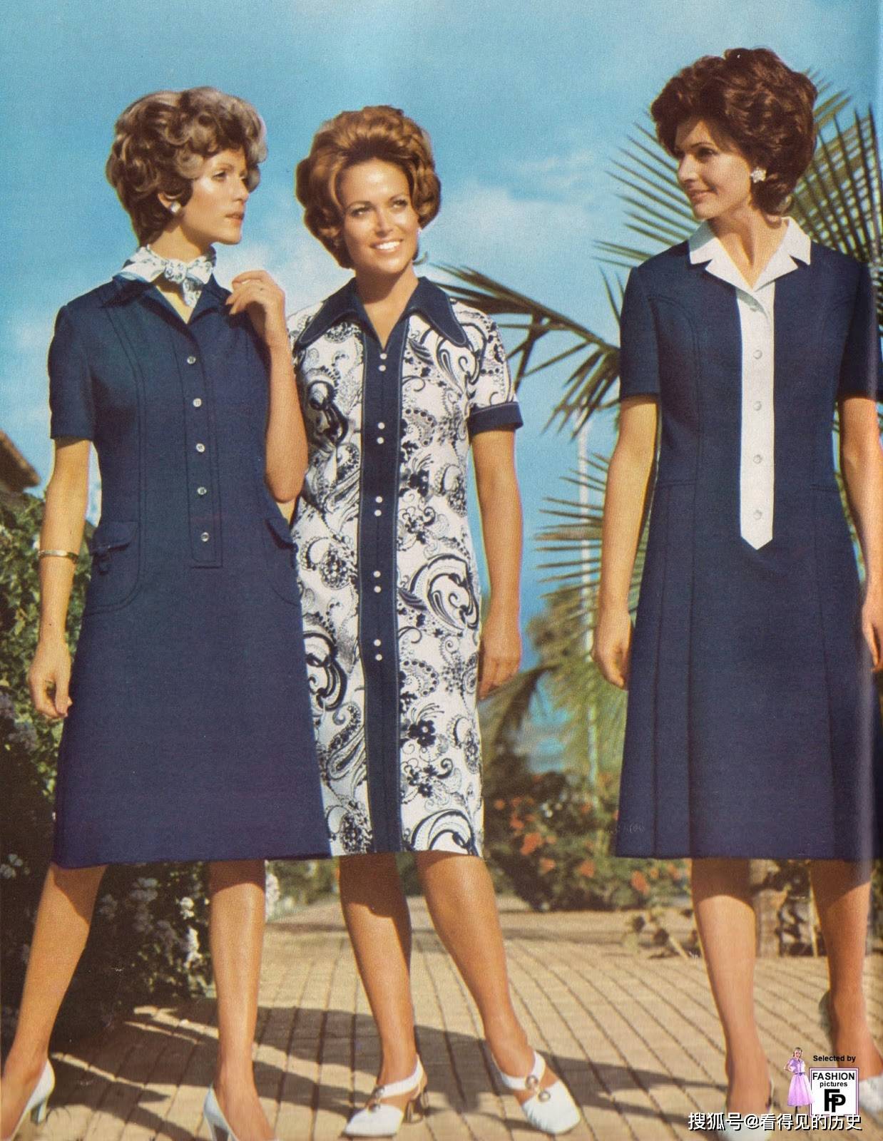 老照片70年代的时装模特看看那时候的时尚