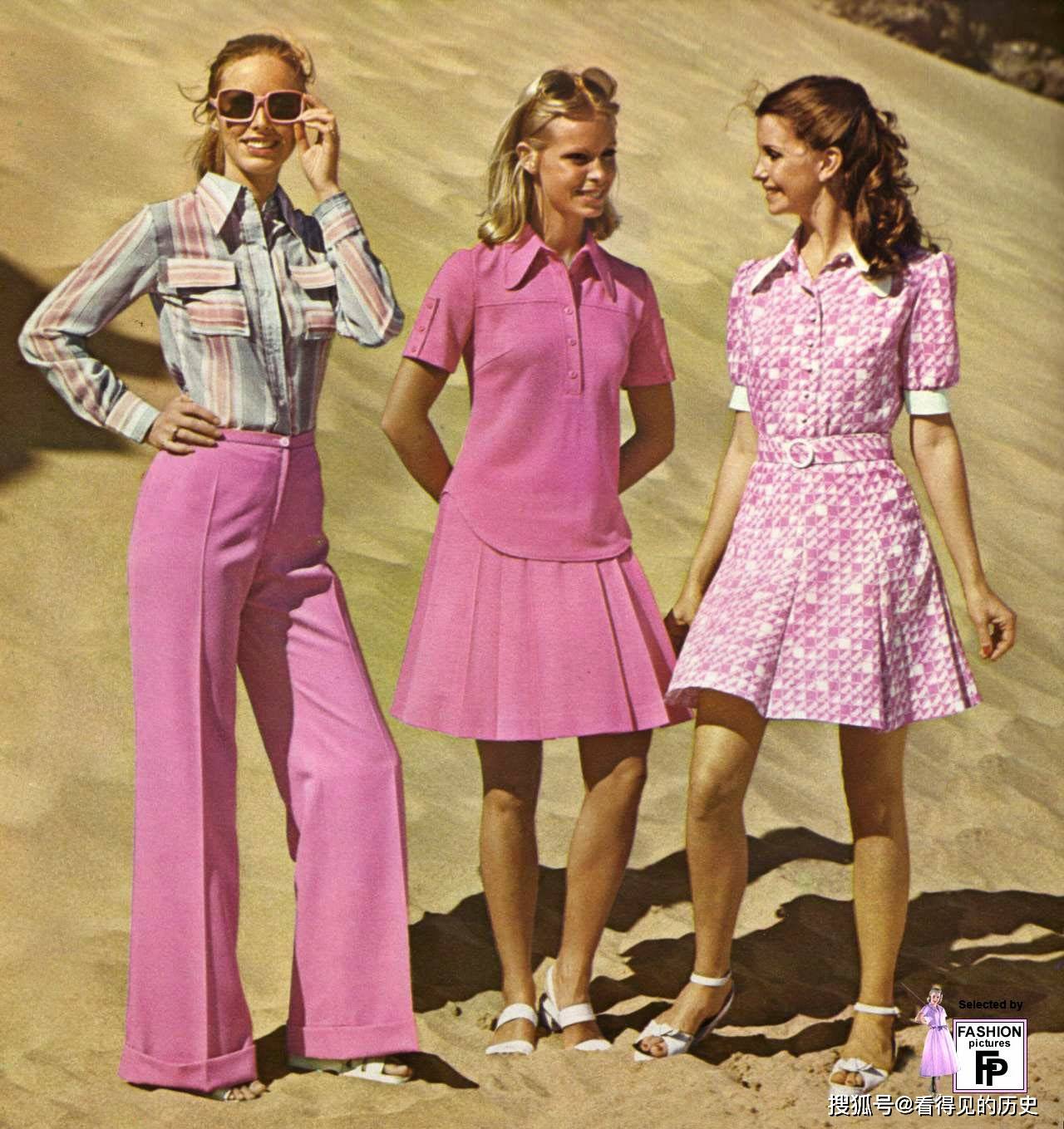 老照片70年代的时装模特看看那时候的时尚