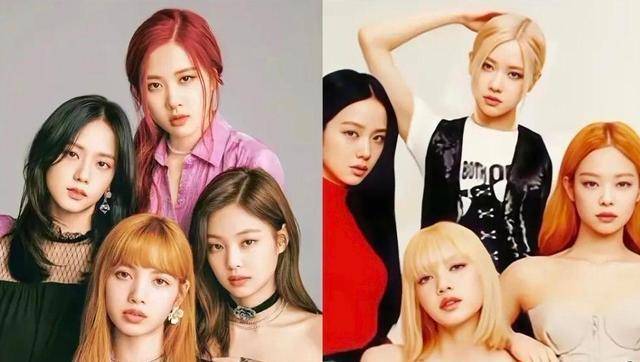 照片可以清楚地看出来,blackpink四位成员容貌越发精致,刚出道时的金