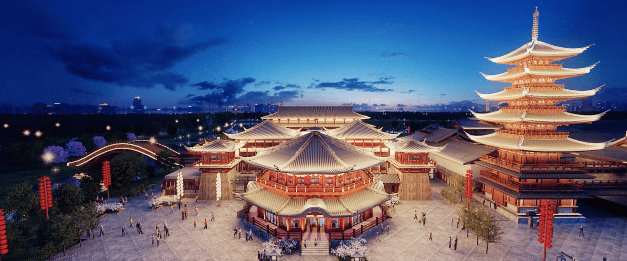 江苏省重点旅游项目唐韵龙湾温泉小镇开工长三角即将掀起新唐风度假