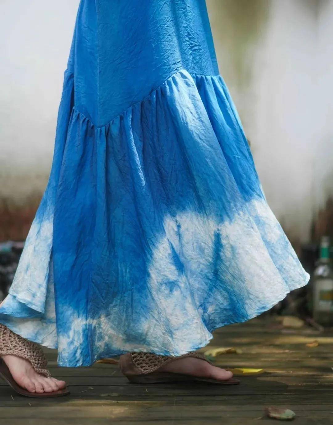 手工diy丨值得一试的小手工扎染裙子篇