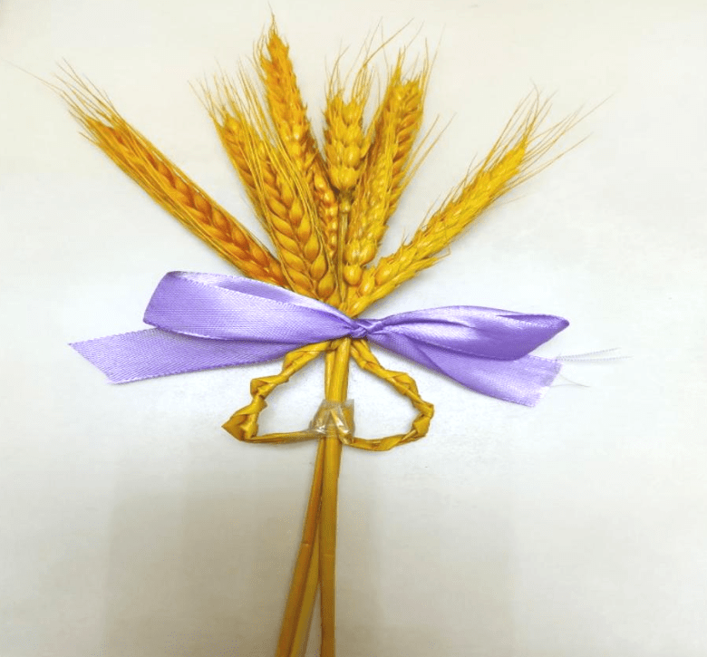 麦子插花工艺品五,食育——麦子的华丽蜕变金黄饱满的麦粒,捧在手心便