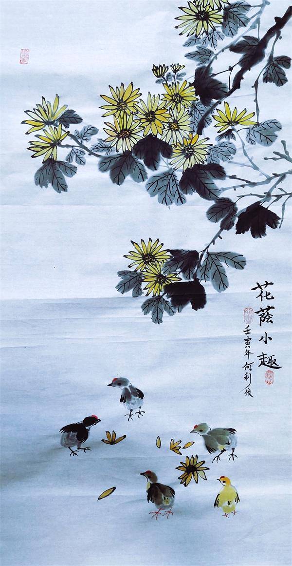 女画家何利笔下花鸟画的意境美_作品_画面_陕西