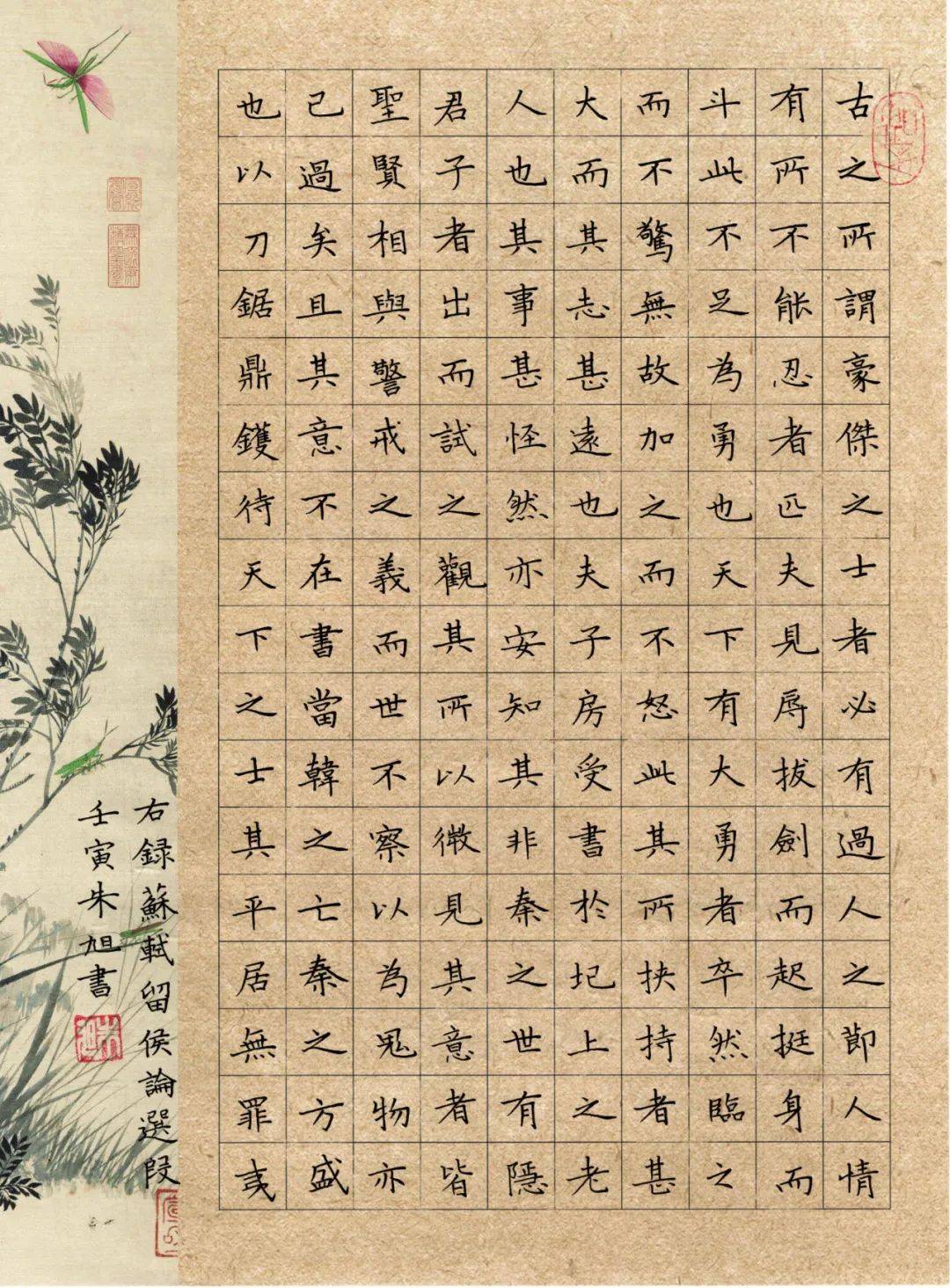 朱旭(湖北)"书法之声" 第三届全国硬笔书法大赛作品选登—大学生组no.
