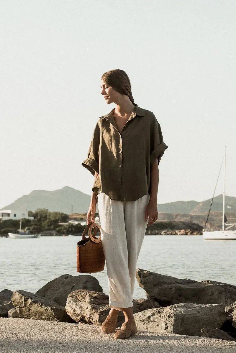 夏日亚麻穿搭你穿亚麻的样子真美自有一股漫不经心的高级