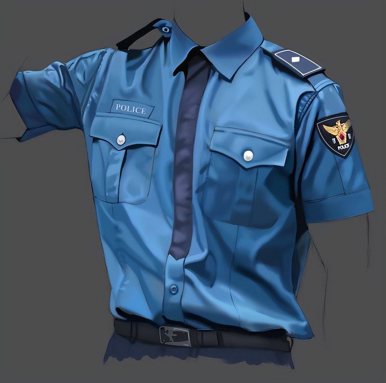 动漫制服怎么画?教你警察制服的画法步骤!